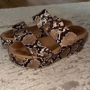 Snakeskin Women's Platform Sandals